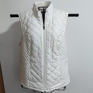 Croft & Barrow diamond pattern quilted ivory vest, EUC, size M
